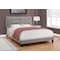 Monarch Specialties Bed, Queen Size, Platform, Bedroom, Frame, Upholstered, Linen Look, Wood Legs, Grey, Transitional I 5920Q - alternate 2